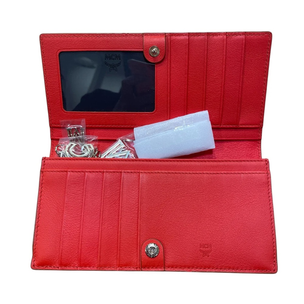 Authentic Mcm Embossed Monogram Leather Continent… - image 3